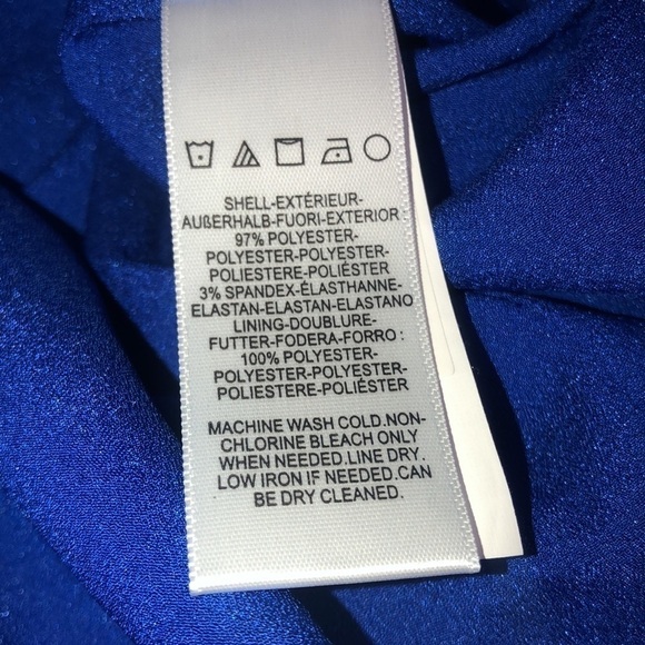 Dress The Population Elle Queen Anne Sweetheart Midi  Dress Electric Blue XL - Picture 10 of 11